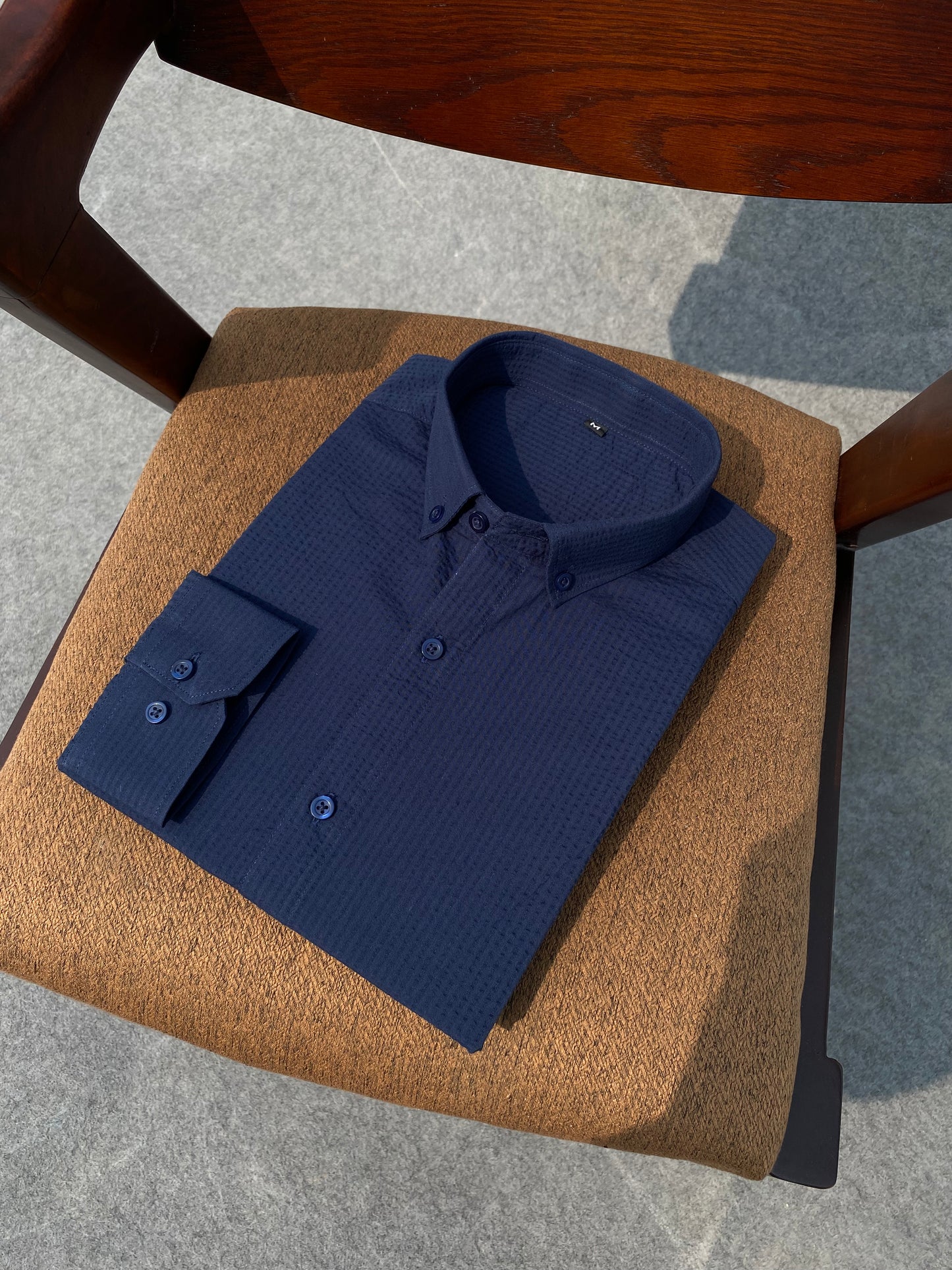 Seersucker - dark blue