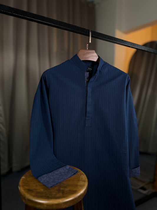 Navy Stride Panjabi