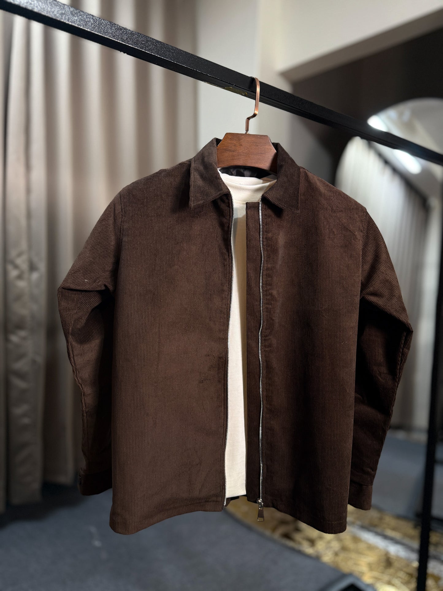 Cord Utility Jacket - Dark Brown