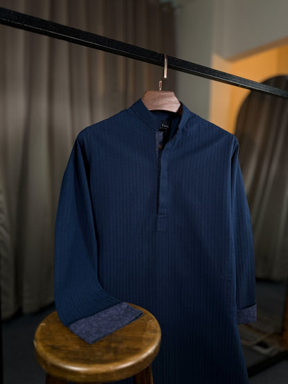 Navy Stride Panjabi