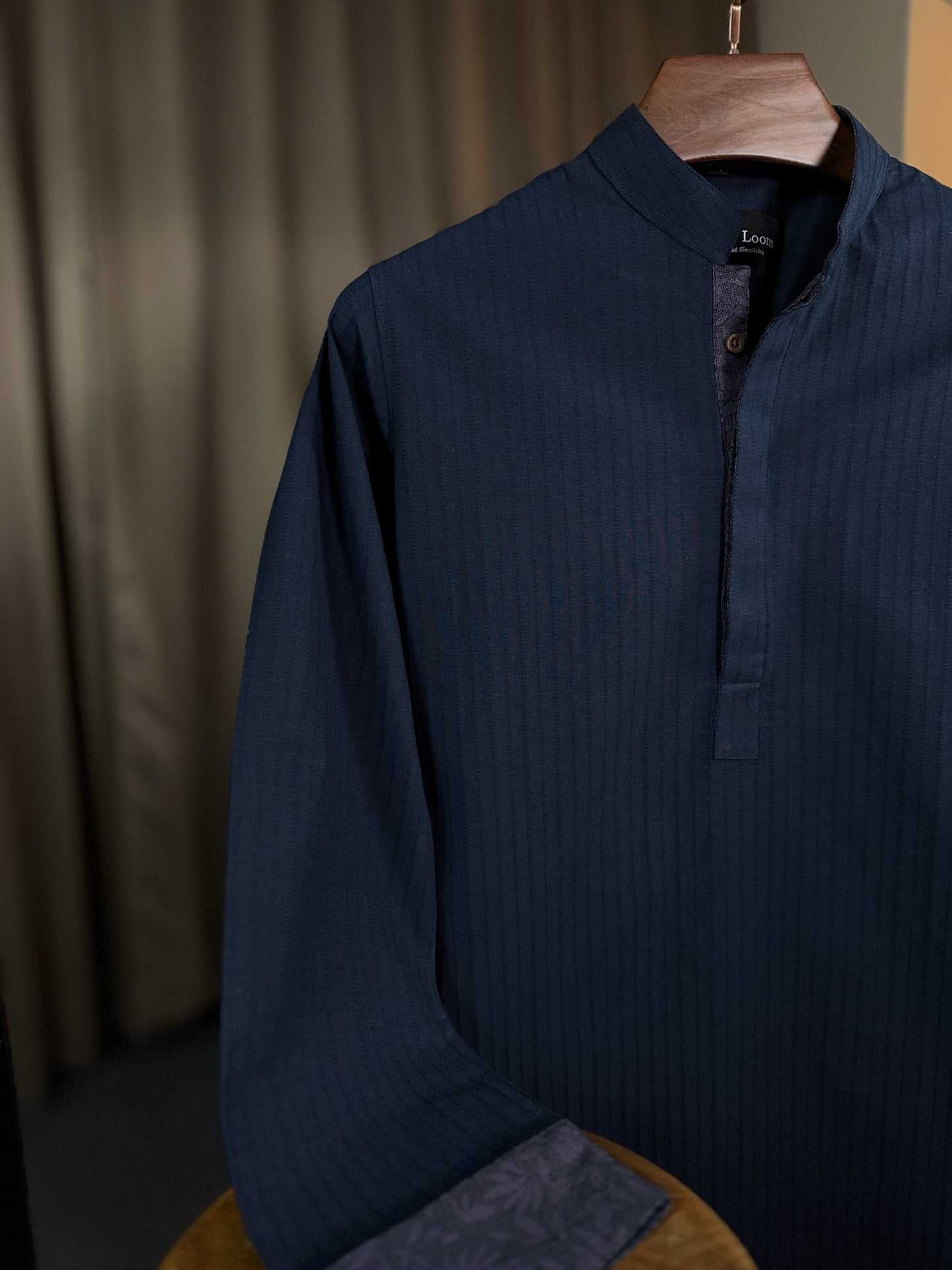Navy Stride Panjabi