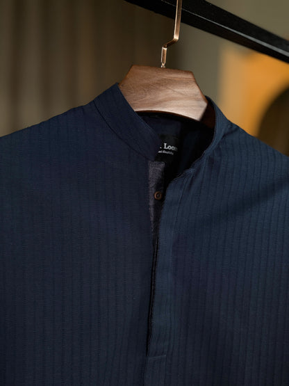 Navy Stride Panjabi