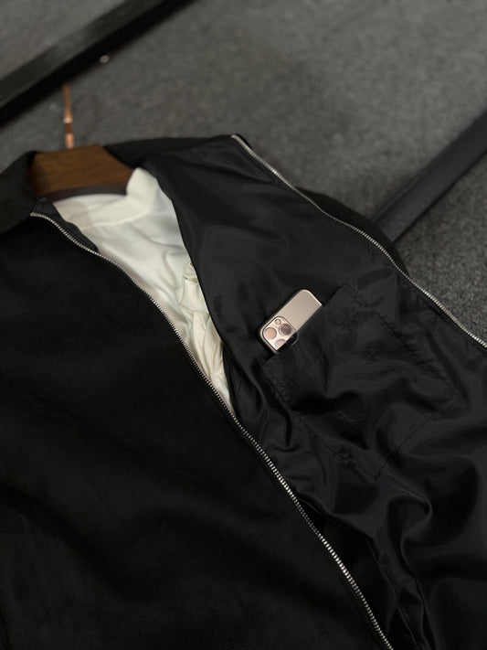 Suede Zip Through Jacket