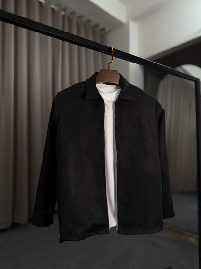 Suede Zip Through Jacket