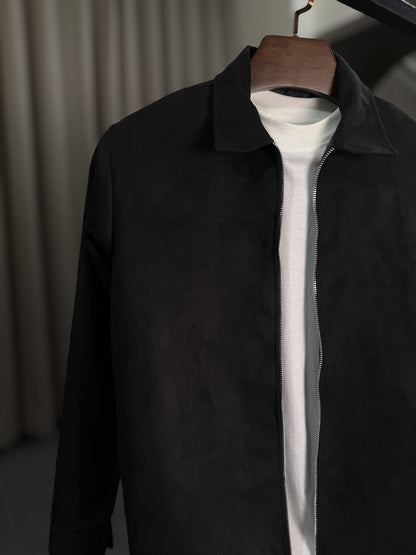 Suede Zip Through Jacket