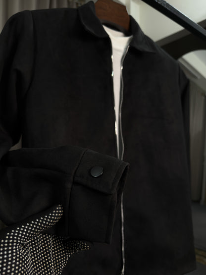 Suede Zip Through Jacket