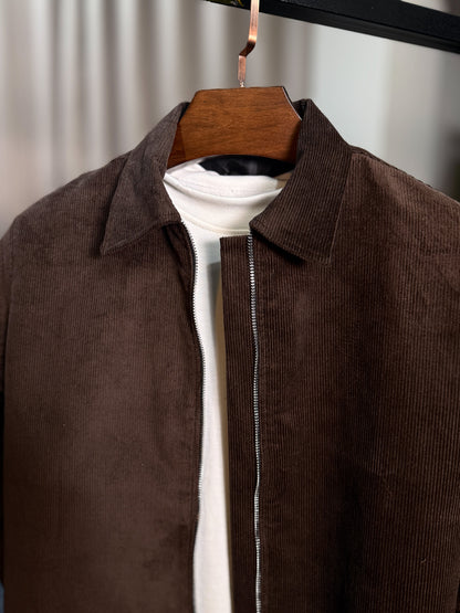 Cord Utility Jacket - Dark Brown