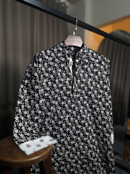 Noir Floral - Panjabi