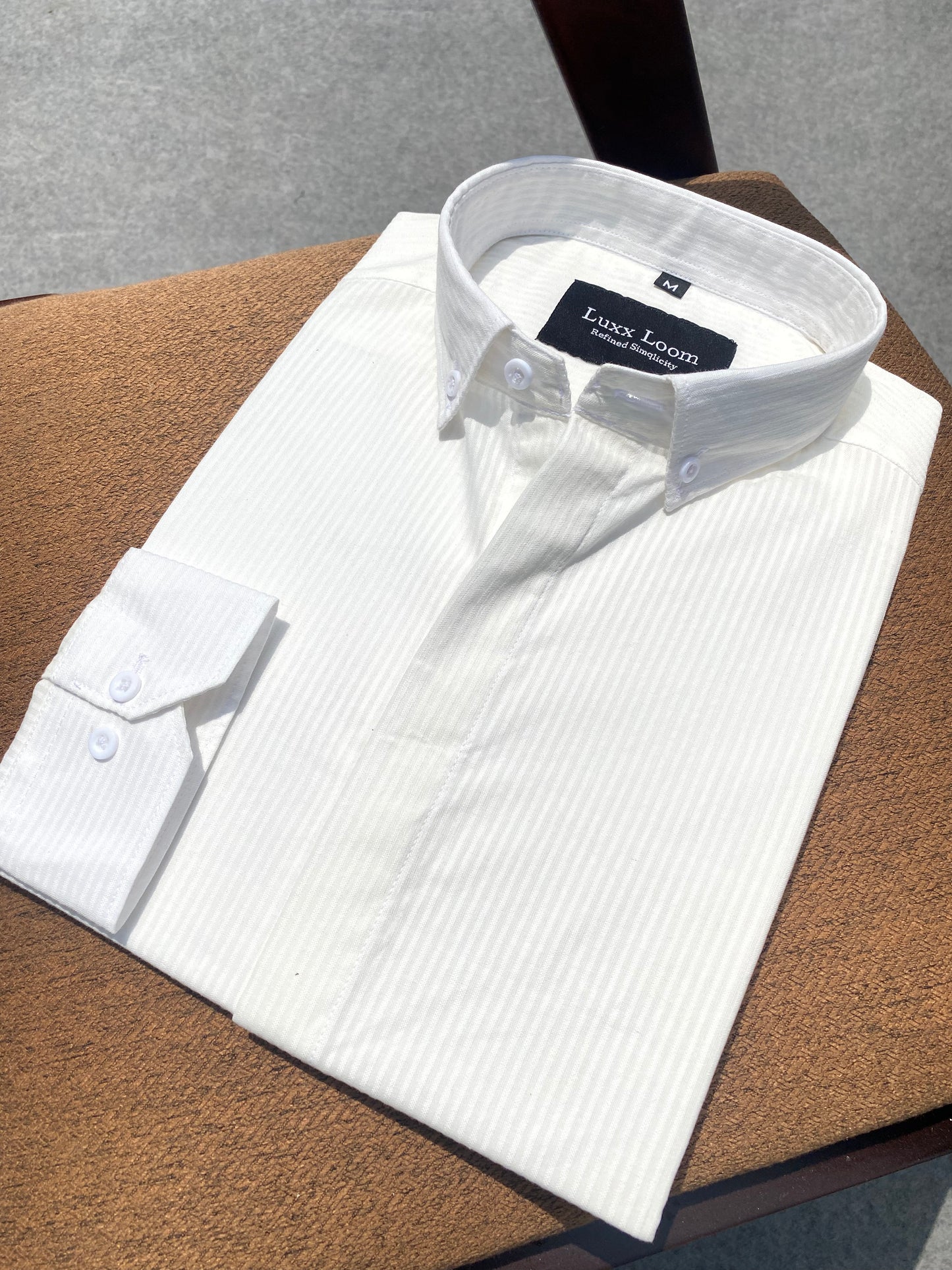 concealed placket - White